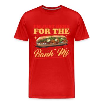 Banh Mi Bánh Mì Sandwiches Cadeau - T-shirt bio Premium Homme - rouge - Devant - Damien (186cm)