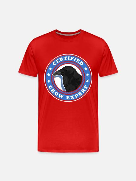 Crows Expert Raven Birds Gift - Men's Premium Organic T-Shirt - red