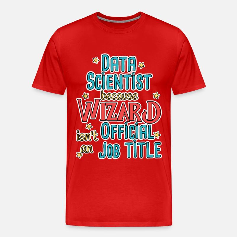 Data Scientist Wizard Data Science - Men's Premium Organic T-Shirt - red