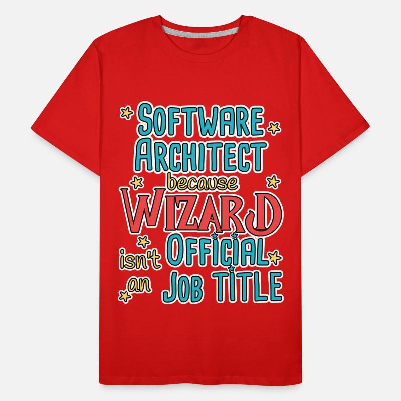 Software Architect Wizard Software Architektur Männer Premium Bio T-Shirt