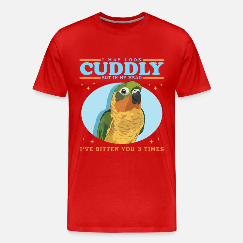 Conure Conures Papageien Geschenke - Männer Premium Bio T-Shirt - Rot
