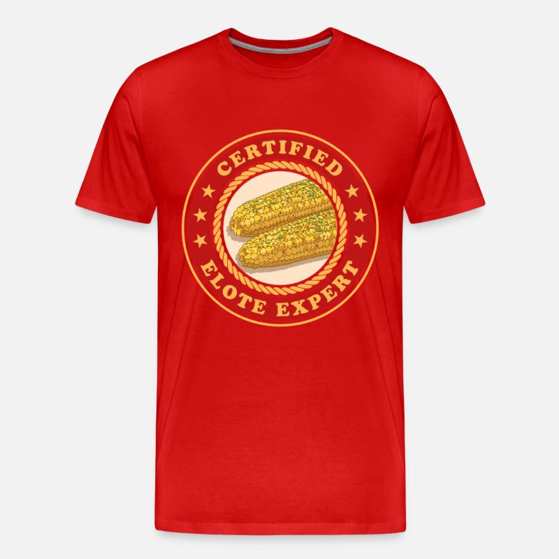 Elote Experte Maiskolben Elotes Geschenk - Männer Premium Bio T-Shirt - Rot