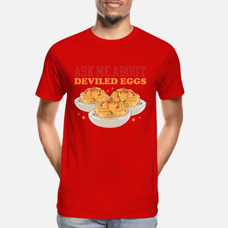 Gefüllte Eier Deviled Eggs Geschenk Männer Premium Bio T-Shirt