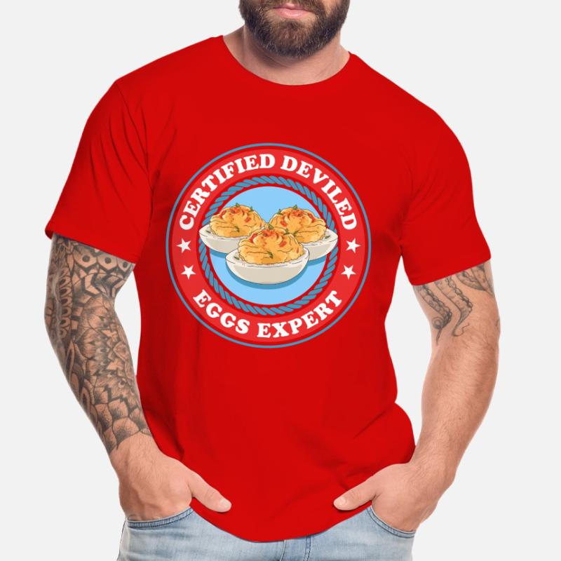 Gefüllte Eier Experte Deviled Eggs Geschenk Männer Premium Bio T-Shirt