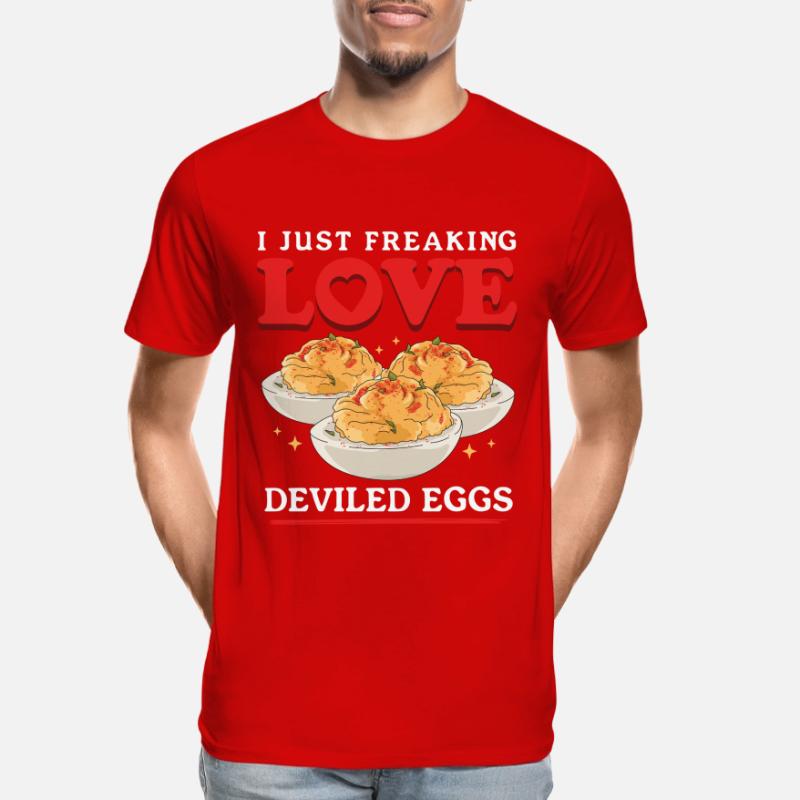 Deviled Eggs Gefüllte Eier Geschenke Männer Premium Bio T-Shirt