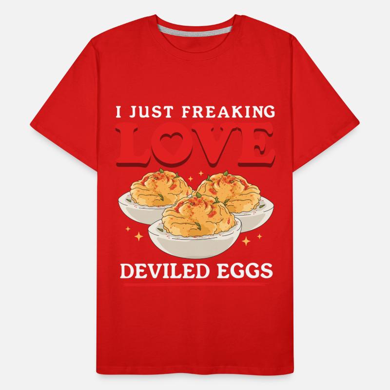Deviled Eggs Gefüllte Eier Geschenke Männer Premium Bio T-Shirt
