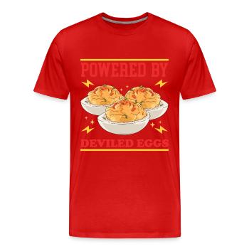 Gefüllte Eier Dressed Deviled Eggs Geschenke - Männer Premium Bio T-Shirt - Rot - Vorne - Damien (186cm)