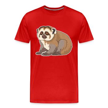 Plumploris Slow Lorises Plumplori Geschenk - Männer Premium Bio T-Shirt - Rot - Vorne - Damien (186cm)