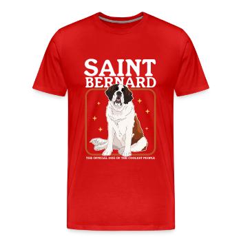 Chiens de Saint-Bernard Cadeau de chien de Saint-Bernard - T-shirt bio Premium Homme - rouge - Devant - Damien (186cm)