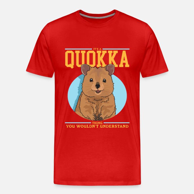 Quokka Kurzschwanzkänguru Geschenk - Männer Premium Bio T-Shirt - Rot