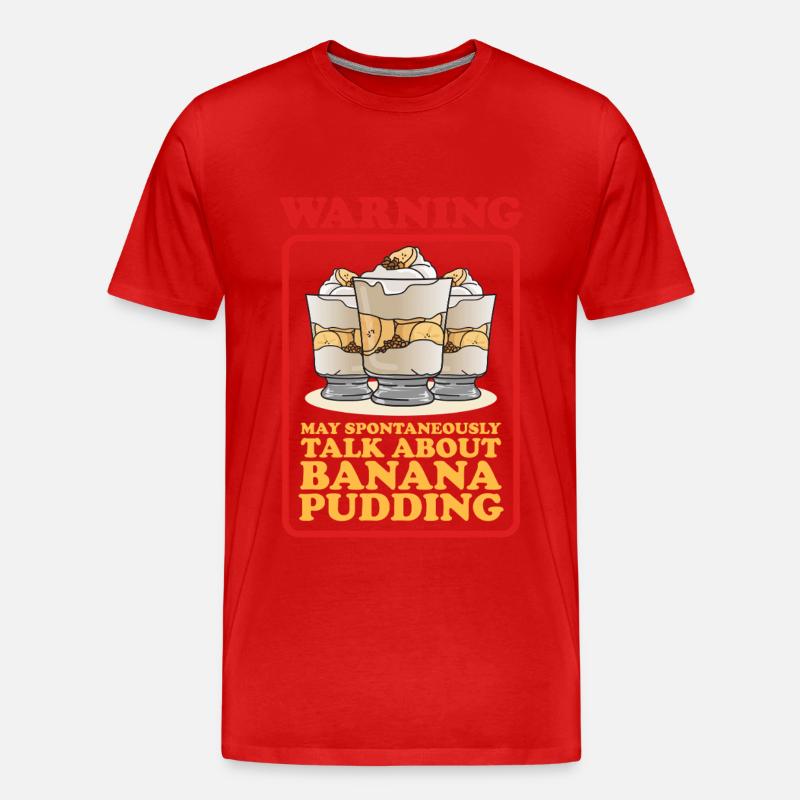 Bananenpudding Bananen Pudding Geschenke - Männer Premium Bio T-Shirt - Rot