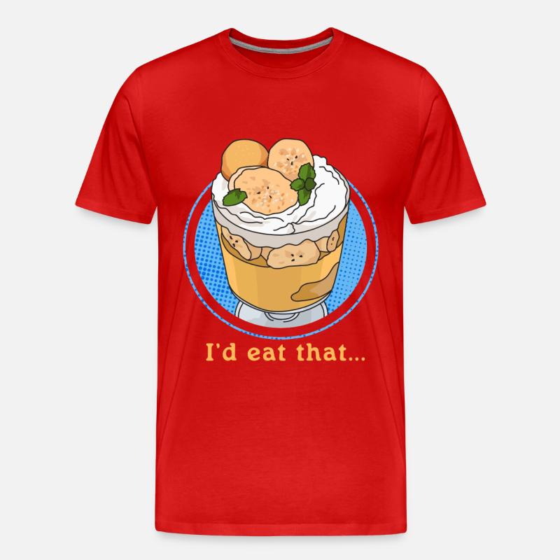 Bananen Pudding Bananenpudding Geschenk - Männer Premium Bio T-Shirt - Rot