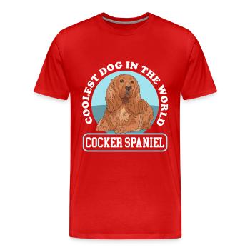 Cocker Spaniel Dog Cocker Spaniel Gift - Men's Premium Organic T-Shirt - red - Front - Damien (186cm)