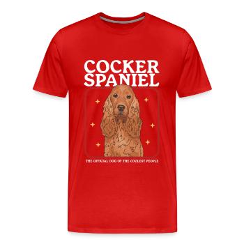 Cocker Spaniel Chiens Cocker Spaniel Cadeaux - T-shirt bio Premium Homme - rouge - Devant - Damien (186cm)