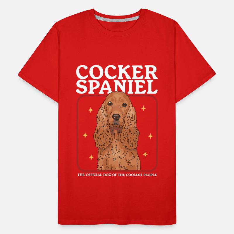 Cocker Spaniel Chiens Cocker Spaniel Cadeaux T-shirt bio Premium Homme