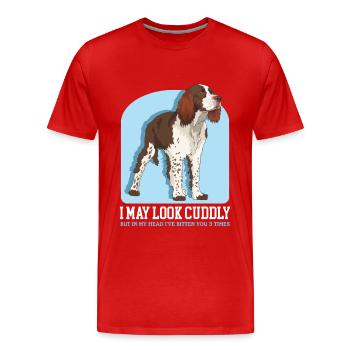 English Springer Spaniel Geschenke - Männer Premium Bio T-Shirt - Rot - Vorne - Damien (186cm)