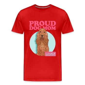 Cocker Spaniel Maman Cocker Spaniels Cadeaux - T-shirt bio Premium Homme - rouge - Devant - Damien (186cm)