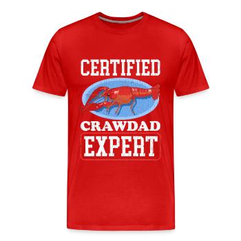 Crayfish Noble Crayfish Seafood Gifts - Men's Premium Organic T-Shirt - red - Front - Damien (186cm)