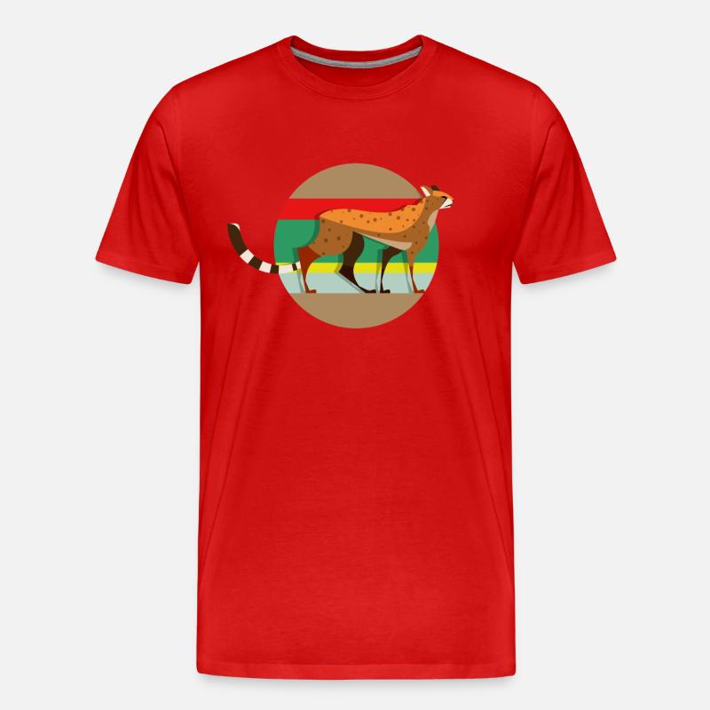 Gepard - Running - Männer Premium Bio T-Shirt - Rot