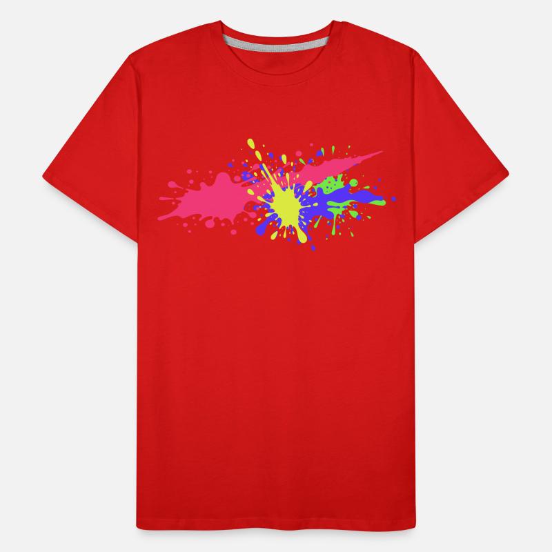 Tendance du design des éclaboussures T-shirt bio Premium Homme