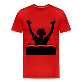 Platines DJ Party - T-shirt bio Premium Homme - rouge - Devant - Damien (186cm)