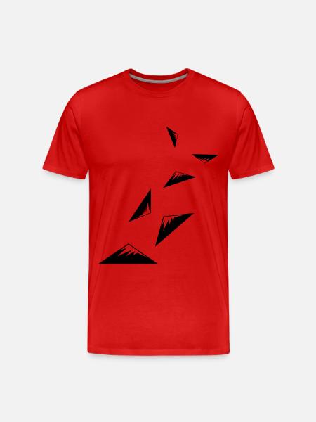 Mountains Symbol - Men's Premium Organic T-Shirt - red