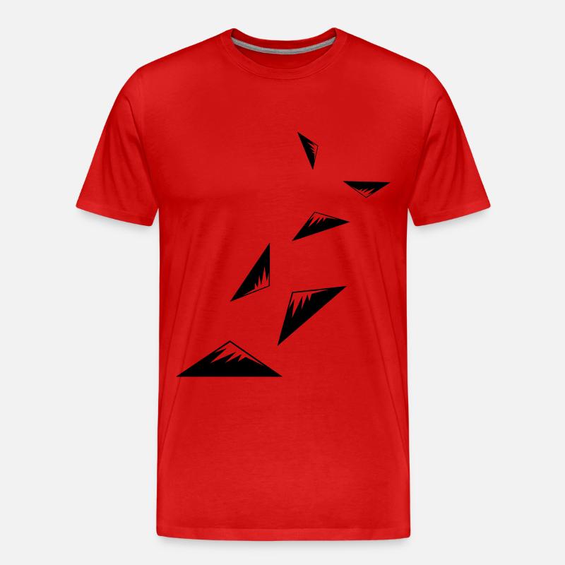 Berge Symbol - Männer Premium Bio T-Shirt - Rot