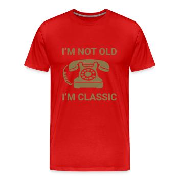 I'm not old - I'm classic - Männer Premium Bio T-Shirt - Rot - Vorne - Damien (186cm)