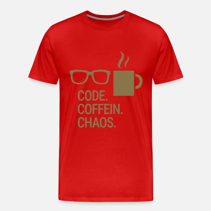 Code. Coffein. Chaos. - Männer Premium Bio T-Shirt - undefined