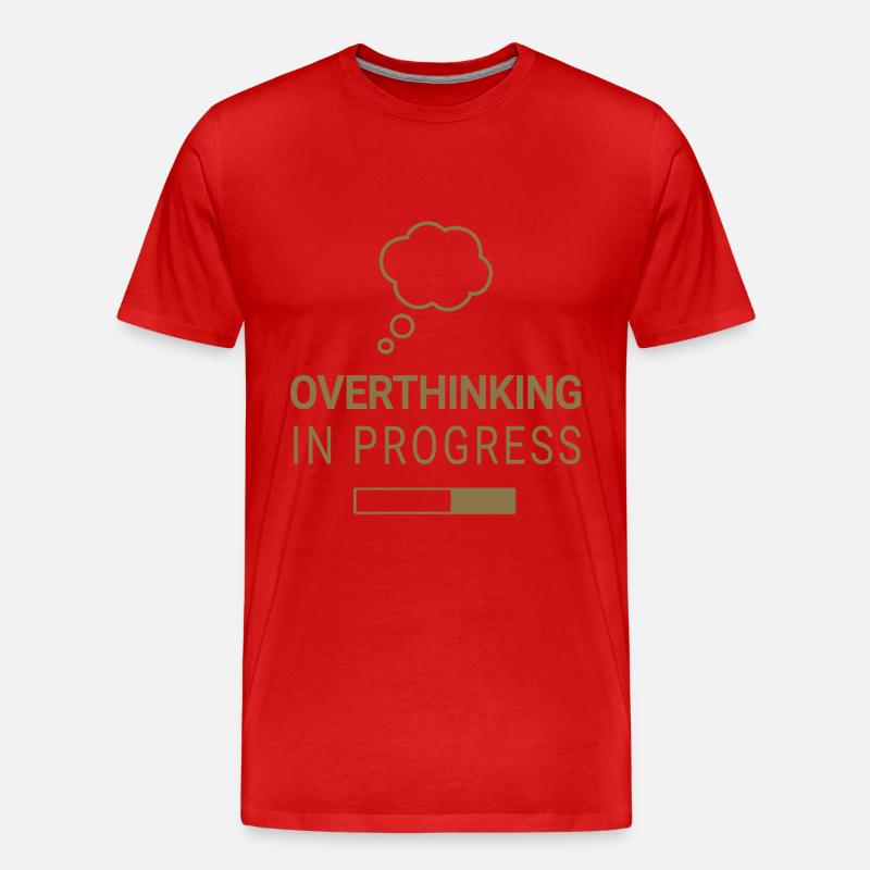 Overthinking in progress - Männer Premium Bio T-Shirt - undefined