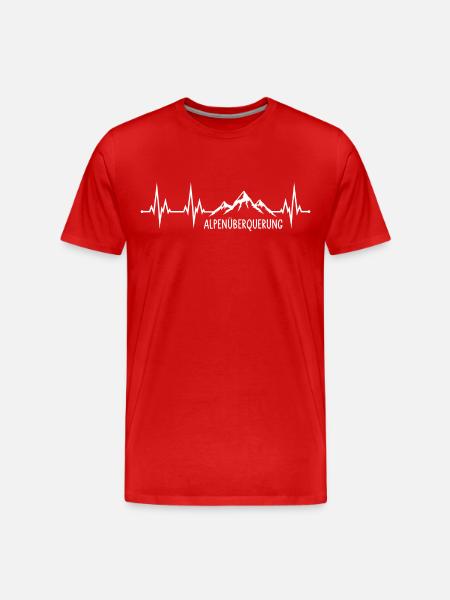 Alpenüberquerung - Männer Premium Bio T-Shirt - Rot