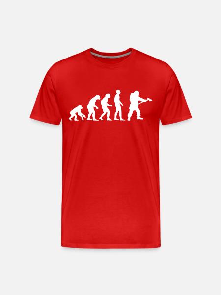 evolution pompier - T-shirt bio Premium Homme - rouge