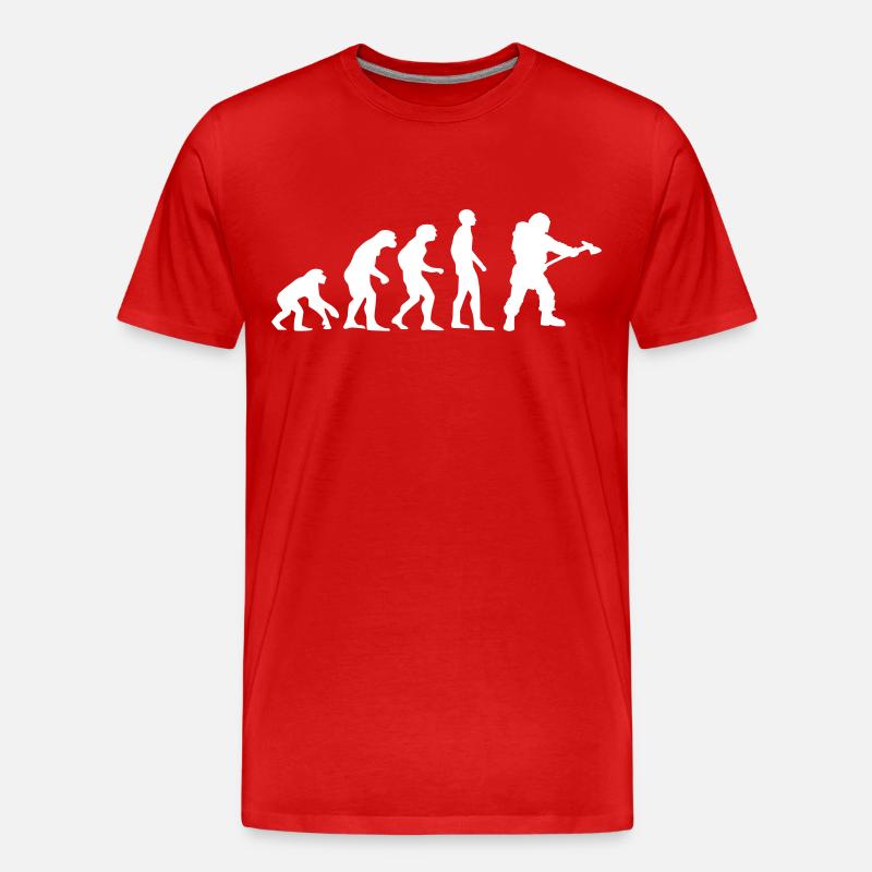 evolution pompier - T-shirt bio Premium Homme - rouge