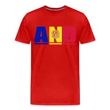 Andorra Grafik - Männer Premium Bio T-Shirt - Rot - Vorne - Damien (186cm)