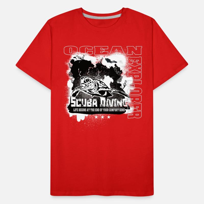 Ocean Explorer Scuba Diving Turtle Reef Men's Premium Organic T-Shirt