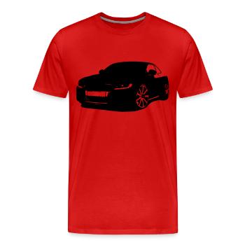 German Sportwaagen - Männer Premium Bio T-Shirt - Rot - Vorne - Damien (186cm)