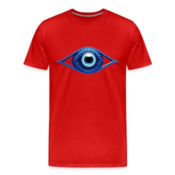 Nazar Blick - Männer Premium Bio T-Shirt - Rot - Vorne - Damien (186cm)