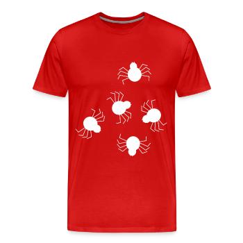 Halloween Costume Halloween T-shirt Spider Black - Men's Premium Organic T-Shirt - red - Front - Damien (186cm)