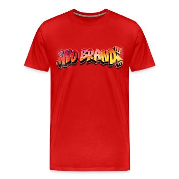 Pas de marque - Graffiti - T-shirt bio Premium Homme - rouge - Devant - Damien (186cm)