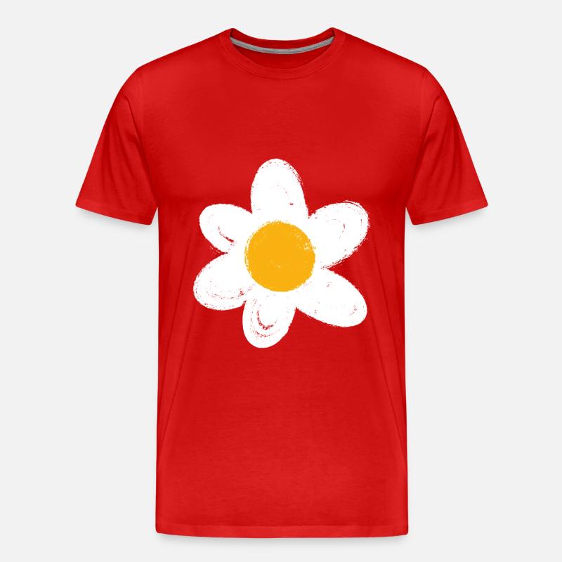 Gänseblümchen - Blume - Männer Premium Bio T-Shirt - Rot