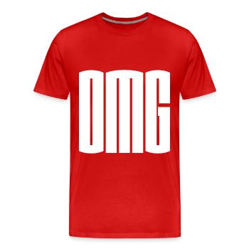 OMG oh my god! - Männer Premium Bio T-Shirt - Rot - Vorne - Damien (186cm)