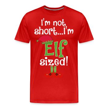 Je ne suis pas court Je suis onze Sized - T-shirt bio Premium Homme - rouge - Devant - Damien (186cm)
