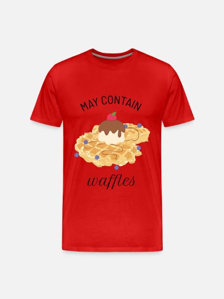 waffles - Men's Premium Organic T-Shirt - red