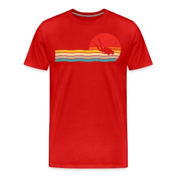 tauchen retro taucher tauch scuba taucherin - Männer Premium Bio T-Shirt - Rot - Vorne - Damien (186cm)