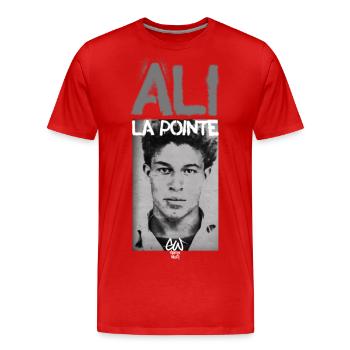 T-shirt Ali La Pointe - T-shirt bio Premium Homme - rouge - Devant - Damien (186cm)