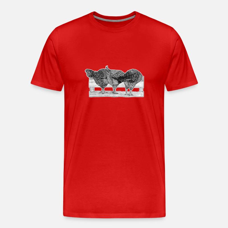 am Buffet - Männer Premium Bio T-Shirt - Rot