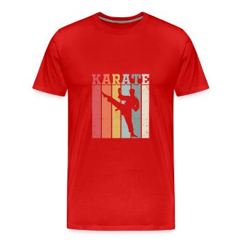 Karaté - T-shirt bio Premium Homme - rouge - Devant - Damien (186cm)
