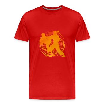 Karaté - T-shirt bio Premium Homme - rouge - Devant - Damien (186cm)