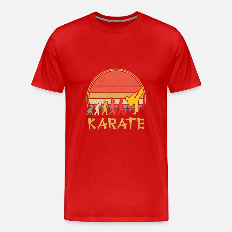 Karate - Männer Premium Bio T-Shirt - Rot