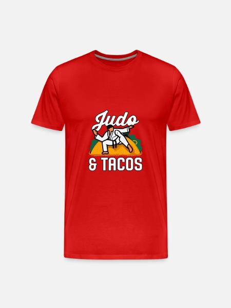 Judo and Tacos - Men's Premium Organic T-Shirt - red
